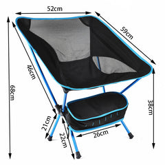 Ultralight Folding Camping Chair Portable Heavy-Duty Outdoor Seat Travel