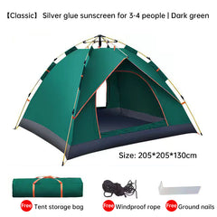 Quick-Deploy Waterproof Camping Tent for 3-4 People Outdoor