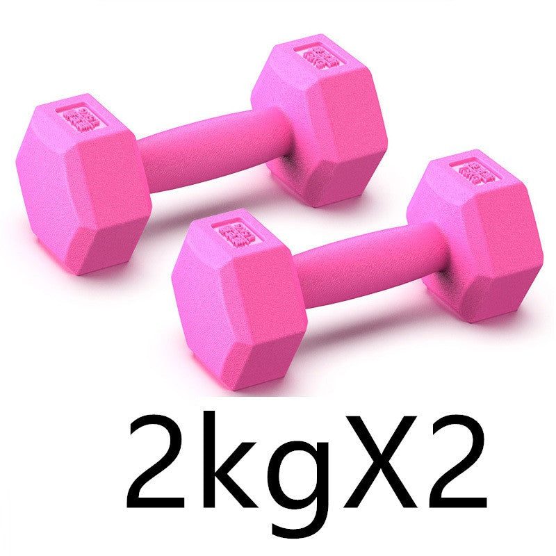 Rubberized Dumbbells for Home Strength Training Fitness Workouts
