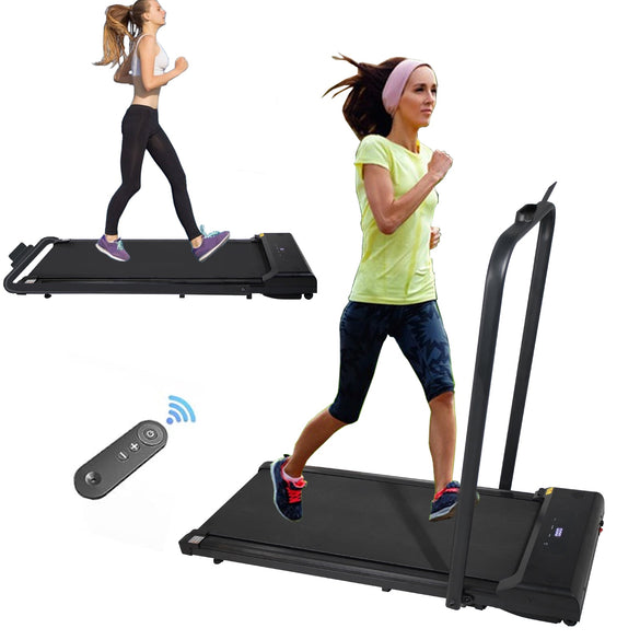 2-in-1 Folding Under Desk Walking Pad Treadmill Portable Home