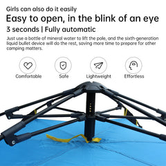 Quick-Deploy Waterproof Camping Tent for 3-4 People Outdoor