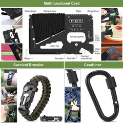 Military Survival Kit with Camping Emergency Outdoor Tools Set