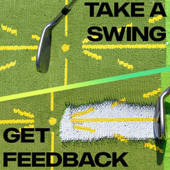 Golf Swing Training Mat with Directional Shot Trace Guide