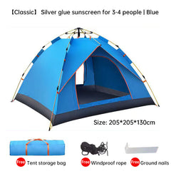 Quick-Deploy Waterproof Camping Tent for 3-4 People Outdoor
