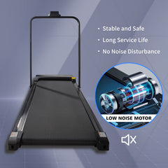 2-in-1 Folding Under Desk Walking Pad Treadmill Portable Home