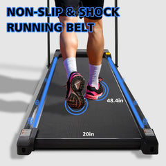 2-in-1 Folding Under Desk Walking Pad Treadmill Portable Home