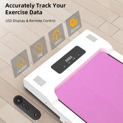 Pink Under-Desk Walking Pad Treadmill with Remote Control Portable