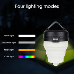 Retractable LED Camping Lantern Flashlight with Hanging Hook Portable