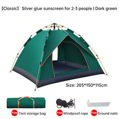 Quick-Deploy Waterproof Camping Tent for 3-4 People Outdoor