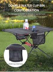 Ultra Lightweight Folding Camping Table with Cup Holder Portable