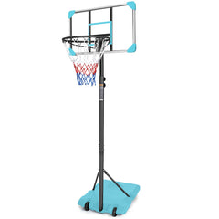 Portable Adjustable Basketball Hoop System with Wheeled Stable Base