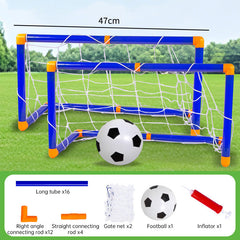 Foldable Kids Soccer Goal Set with Detachable Plastic Posts