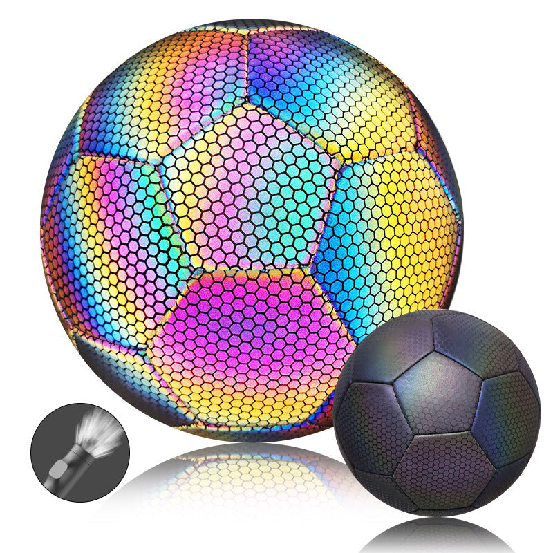 Reflective Size 5 PU Soccer Ball for Training Matches