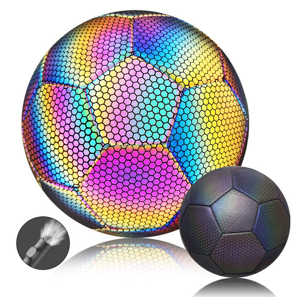 Reflective Size 5 PU Soccer Ball for Training Matches