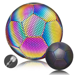 Reflective Size 5 PU Soccer Ball for Training Matches