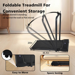 2-in-1 Folding Under Desk Walking Pad Treadmill Portable Home