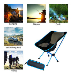 Ultralight Folding Camping Chair Portable Heavy-Duty Outdoor Seat Travel