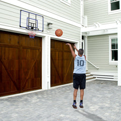 Wall-Mounted Foldable Basketball Hoop with Shatterproof Backboard Outdoor