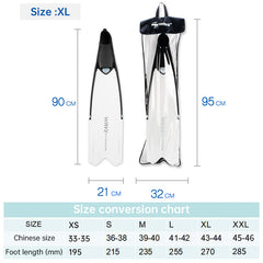 Professional Freediving Long Fins Anti-Skid Snorkeling Spearfishing Diving