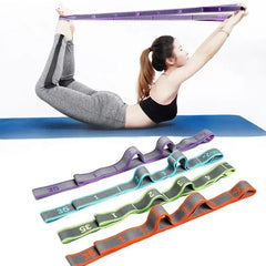 Elastic Yoga Stretch Strap Resistance Band for Pilates Flexibility