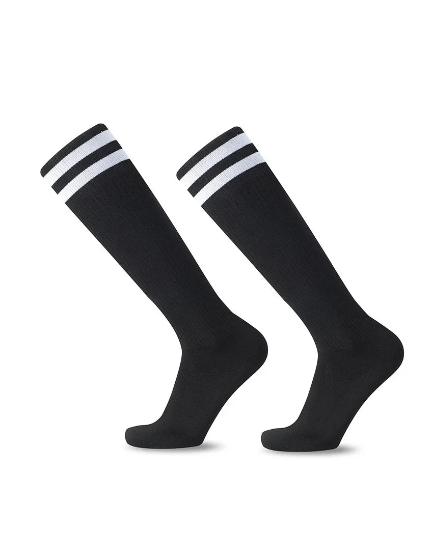 Striped Athletic Socks Comfortable Sports Crew Socks Everyday Wear