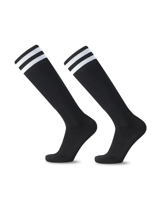 Striped Athletic Socks Comfortable Sports Crew Socks Everyday Wear