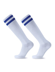 Striped Athletic Socks Comfortable Sports Crew Socks Everyday Wear
