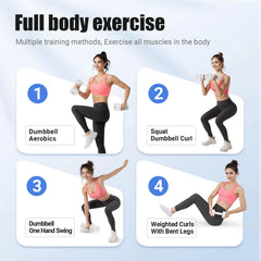 Adjustable Dumbbell Set Anti-Slip Handles for Home Fitness