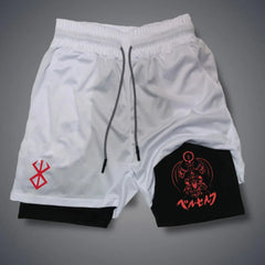 Men's 2-in-1 Compression Workout Running Shorts with Pockets