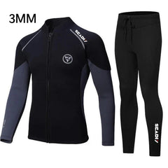 3mm Neoprene Wetsuit Jacket Pants Diving Surfing Set