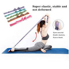 Elastic Yoga Stretch Strap Resistance Band for Pilates Flexibility