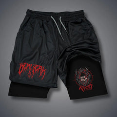 Men's 2-in-1 Compression Workout Running Shorts with Pockets