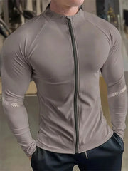 Men's Compression Sports Jacket Quick Dry Gym Running Apparel