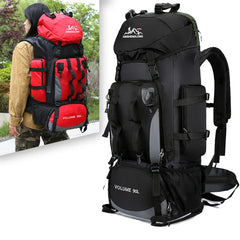 90L Waterproof Hiking Camping Backpack Large Capacity Travel Rucksack