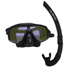Scuba Choice Yellow Mirror Dive Mask Snorkel Combo Set