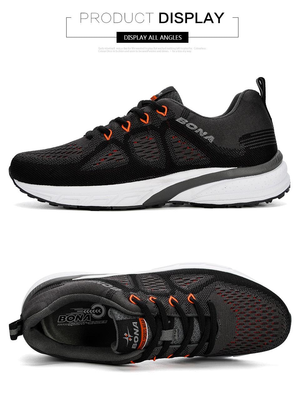 Men's Lightweight Breathable Mesh Sneakers Non-Slip Sport Trainers