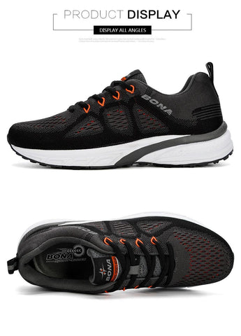 Men's Lightweight Breathable Mesh Sneakers Non-Slip Sport Trainers