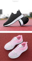 Women's Lightweight Breathable Mesh Sneakers Casual Lace-Up Walking Shoes