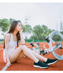 Women's Lightweight Breathable Mesh Sneakers Casual Lace-Up Walking Shoes