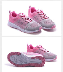 Women's Lightweight Breathable Mesh Sneakers Casual Lace-Up Walking Shoes