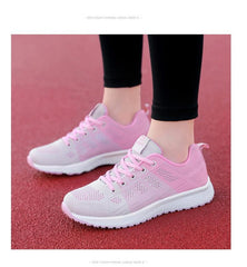 Women's Lightweight Breathable Mesh Sneakers Casual Lace-Up Walking Shoes
