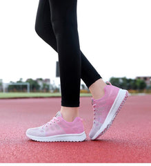 Women's Lightweight Breathable Mesh Sneakers Casual Lace-Up Walking Shoes