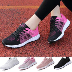 Women's Lightweight Breathable Mesh Sneakers Casual Lace-Up Walking Shoes