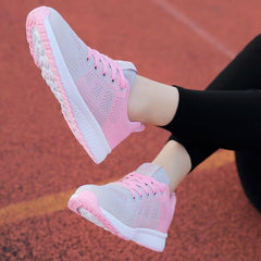 Women's Lightweight Breathable Mesh Sneakers Casual Lace-Up Walking Shoes