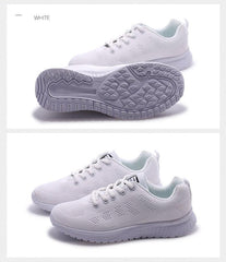 Women's Lightweight Breathable Mesh Sneakers Casual Lace-Up Walking Shoes