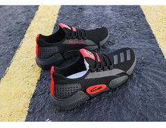 Men's Breathable Lightweight Slip-On Running Walking Sneakers Comfortable