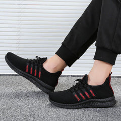 Men's Breathable Lightweight Slip-On Running Walking Sneakers Comfortable