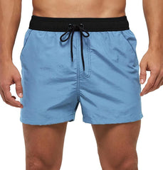 Men's Adjustable Mesh Swim Trunks Beach Board Shorts Summer