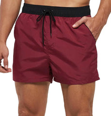 Men's Adjustable Mesh Swim Trunks Beach Board Shorts Summer
