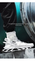 Men's Luxury White Fashion Sneakers Non-Slip Athletic Shoes